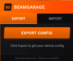BeamGarage Export Interface